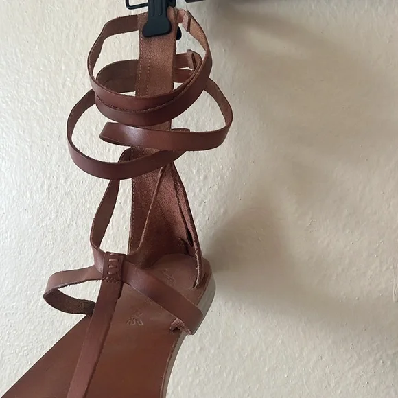 Brown Strappy Sandals - Picture 3 of 7